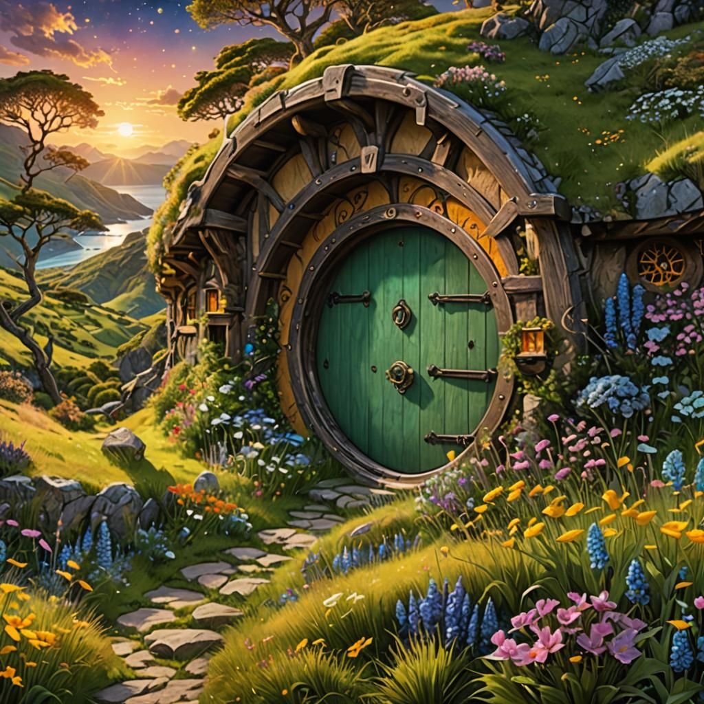 Whimsical Alpine Hobbit Door