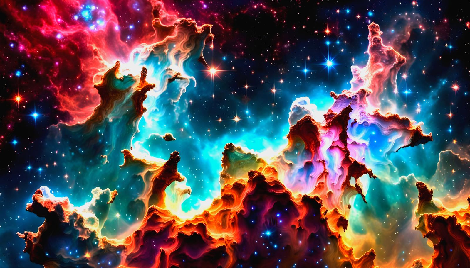 Carina Nebula Gases Illuminate Earth in Hyperrealistic Photo