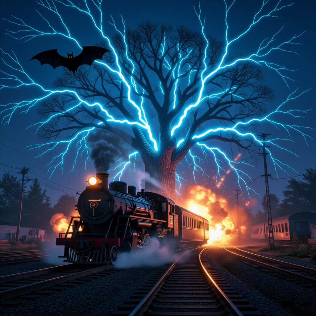 Batman in India with Necromancer Tree Explosion