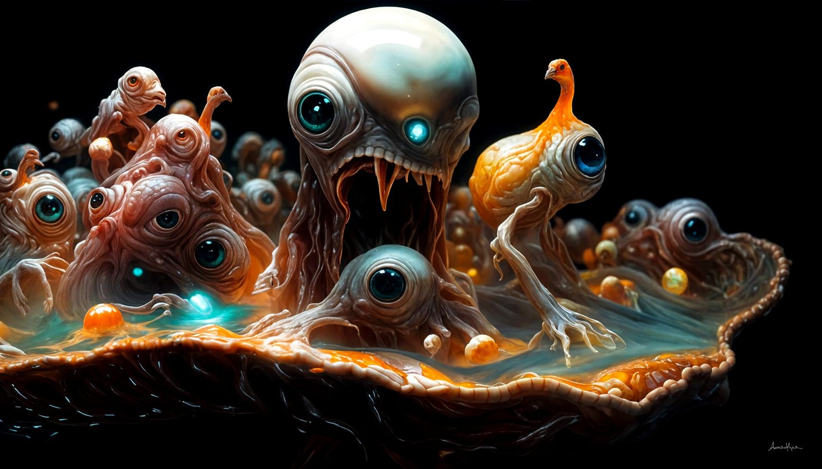 Viscous Aliens Emerge from Primordial Ooze