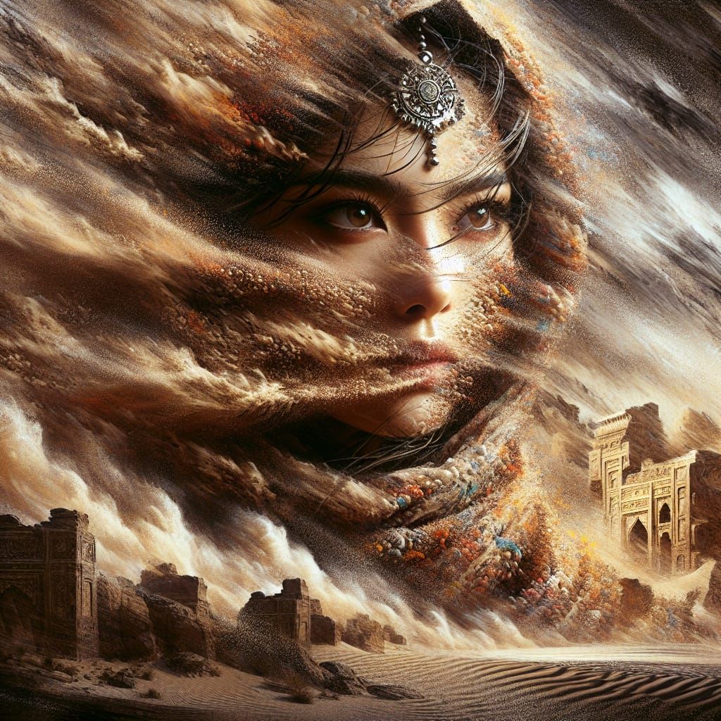 Nomad Queen in Sandstorm: Manhwa Double Exposure