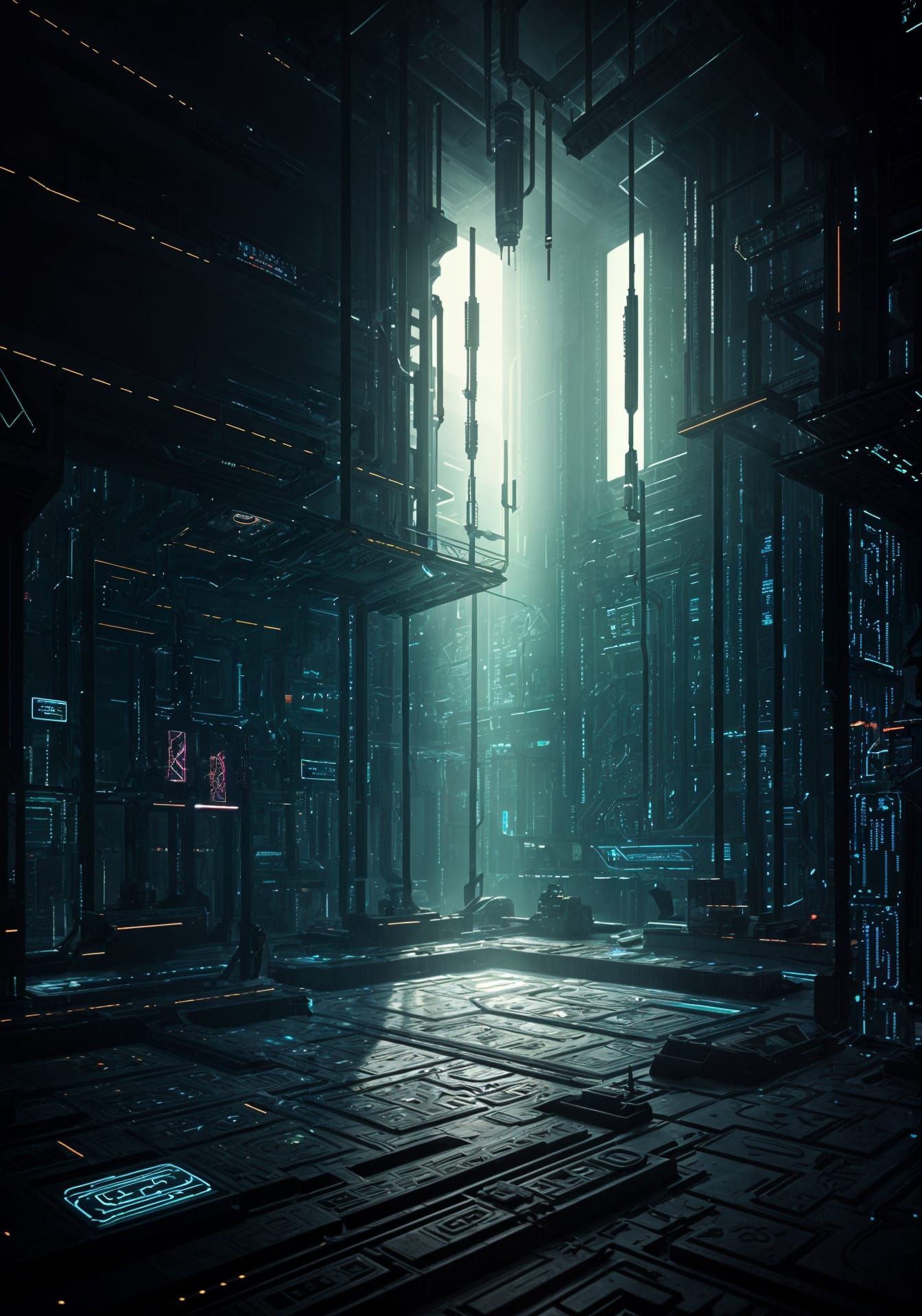 Epic Futuristic Cityscape with Intricate Neon Details