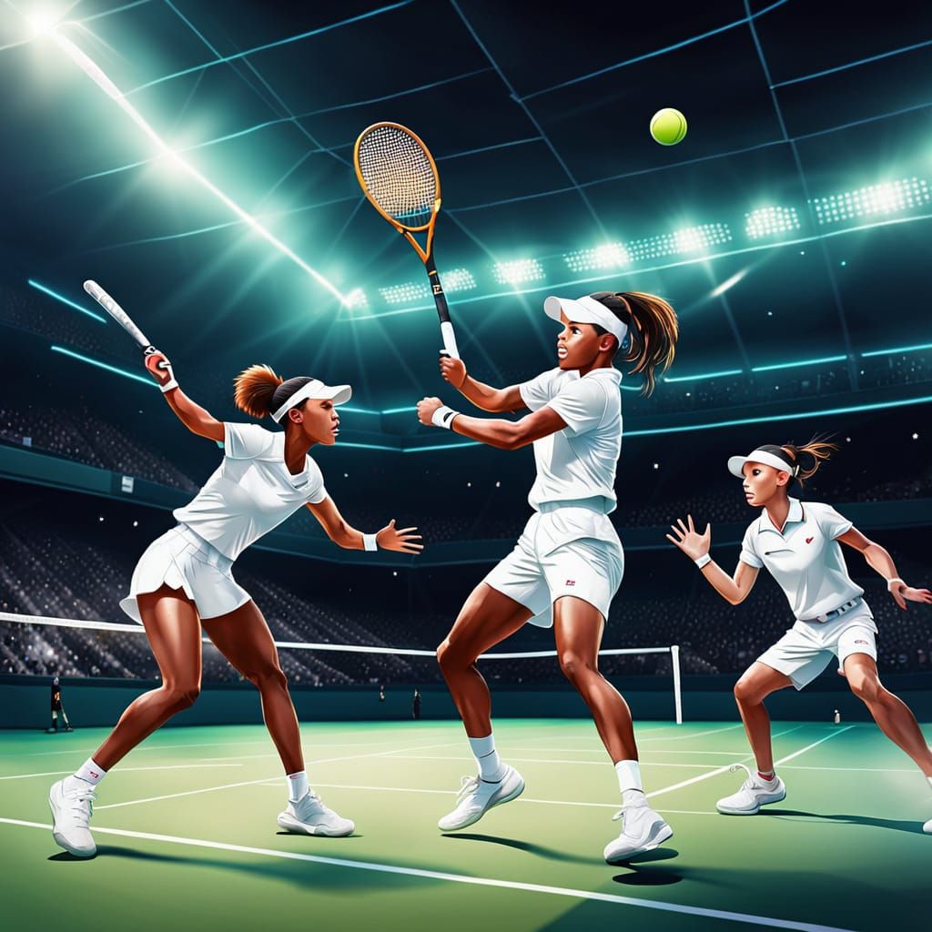 Animals Play Tennis in a Fantasy Sports Illustration