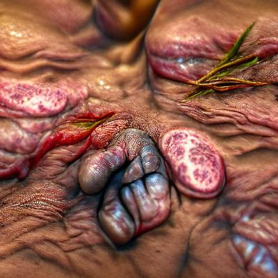 Hyperrealistic Diseased Flesh Close-Up in 8k