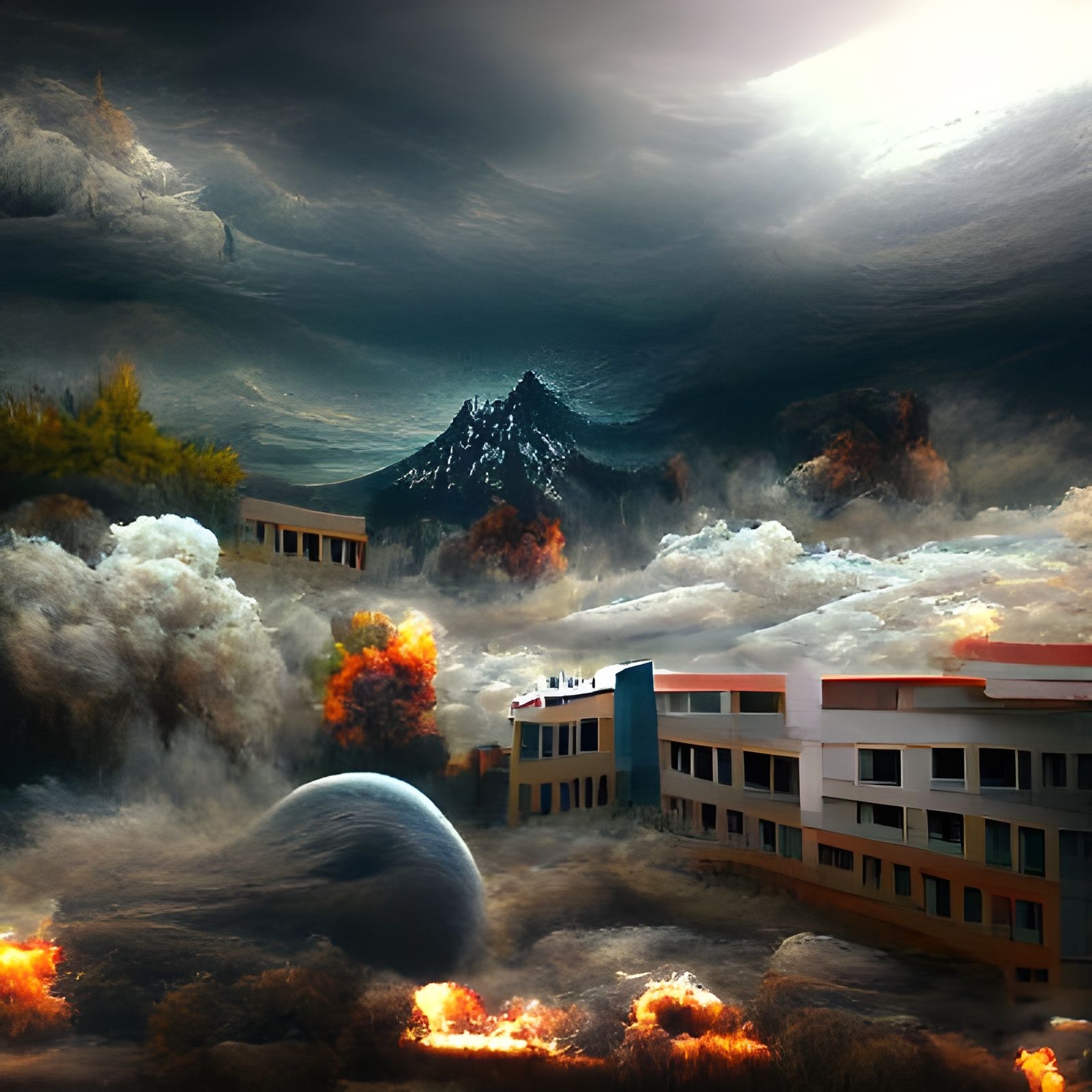 Detailed Matte Painting of an Apocalypse