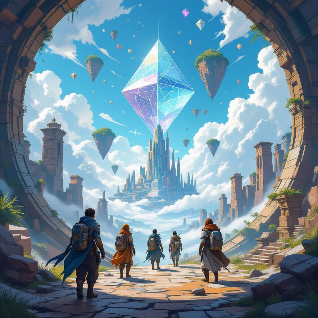 Adventurers Emerge From Portal to Sci-Fi Fantasy World