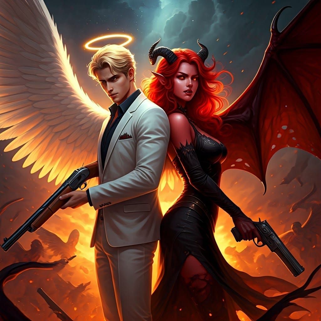 Angelic Warrior and Fiery Siren Stand United Against All Odd...