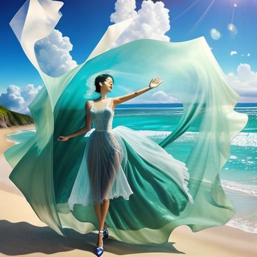 Beach Experiment - DreamShaper8