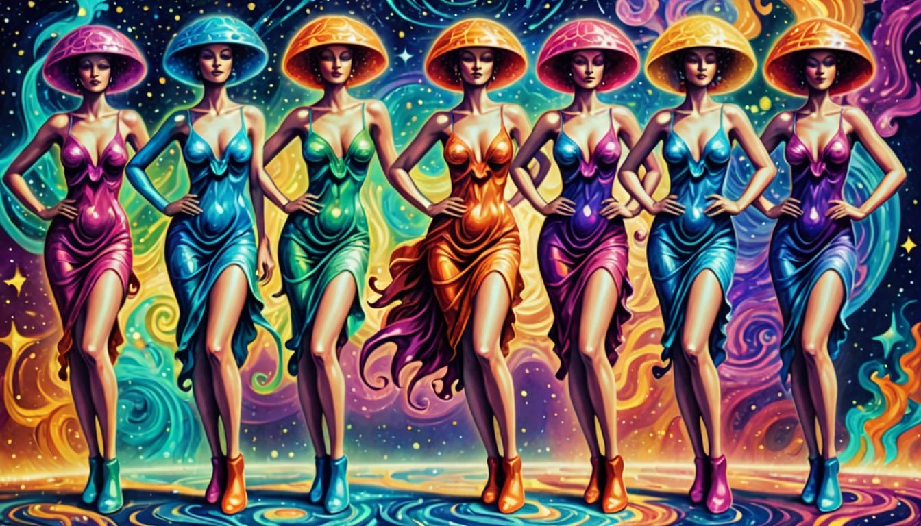 Cosmic Dancer in Vibrant Hues