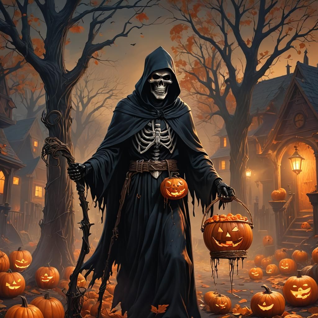 Grim Reaper's Halloween: Fantasy Concept Art