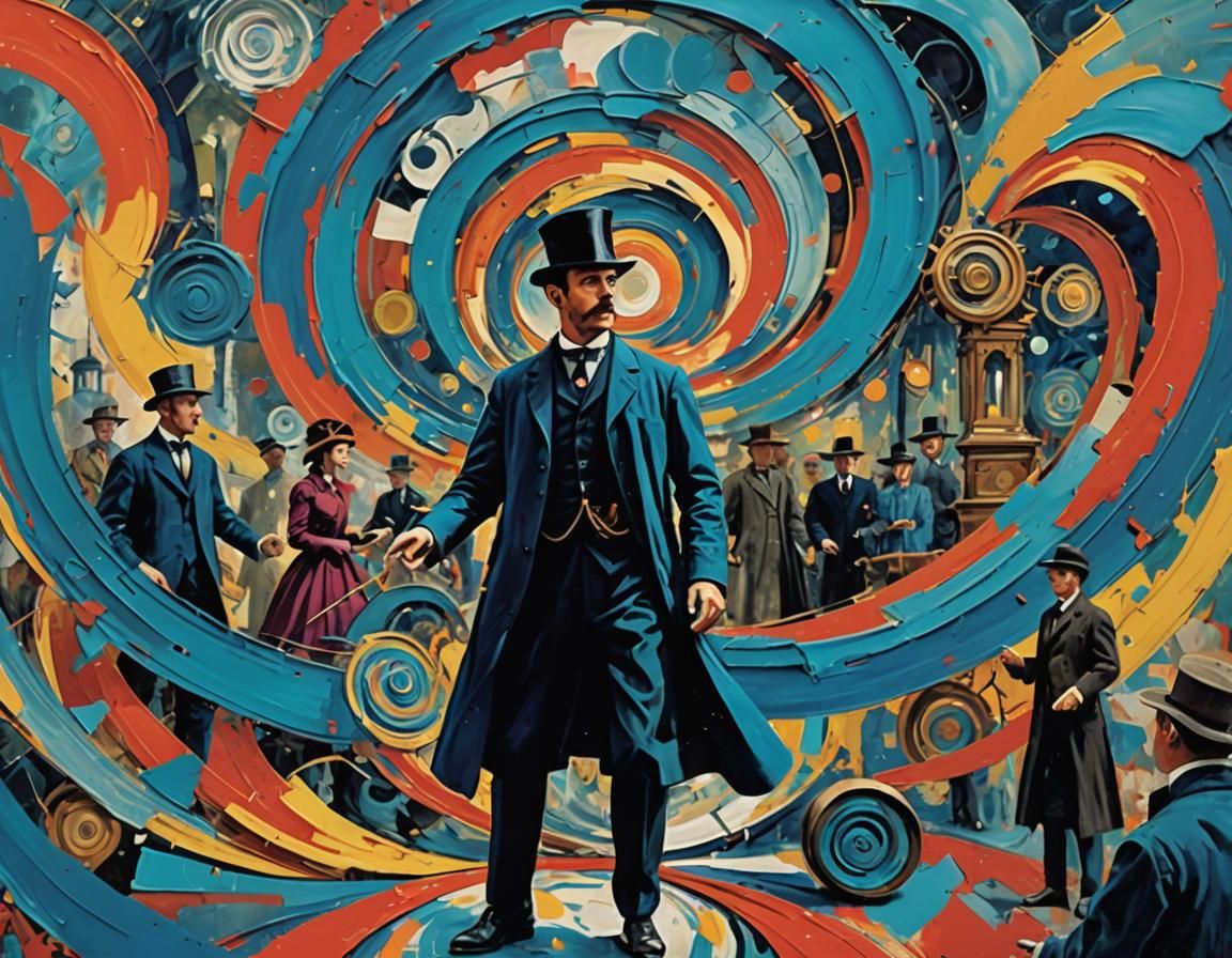Expressionist Time Traveler's Tour in Surreal Style