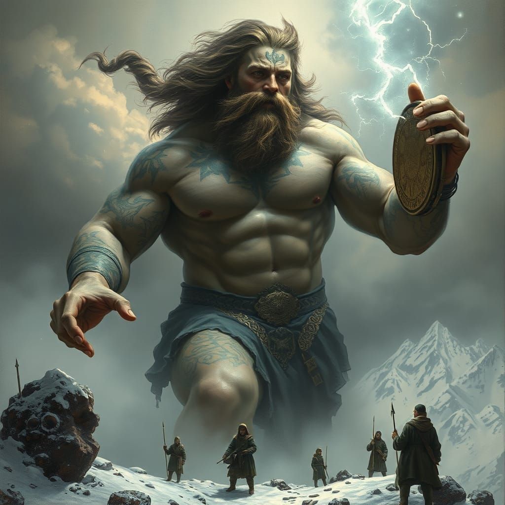 Celtic God of Thunder and Horror in the Sky