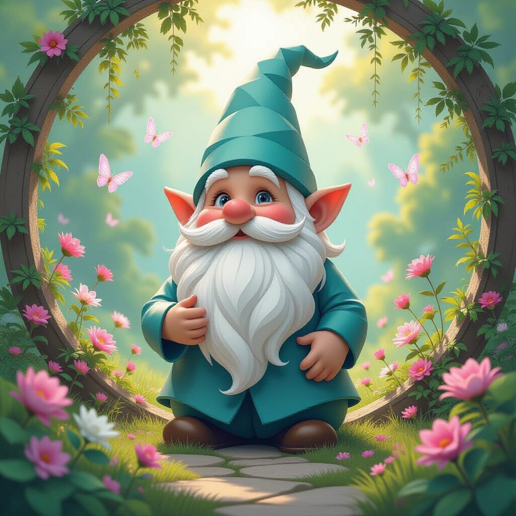 Crystalline Figure Explores Gnome Village