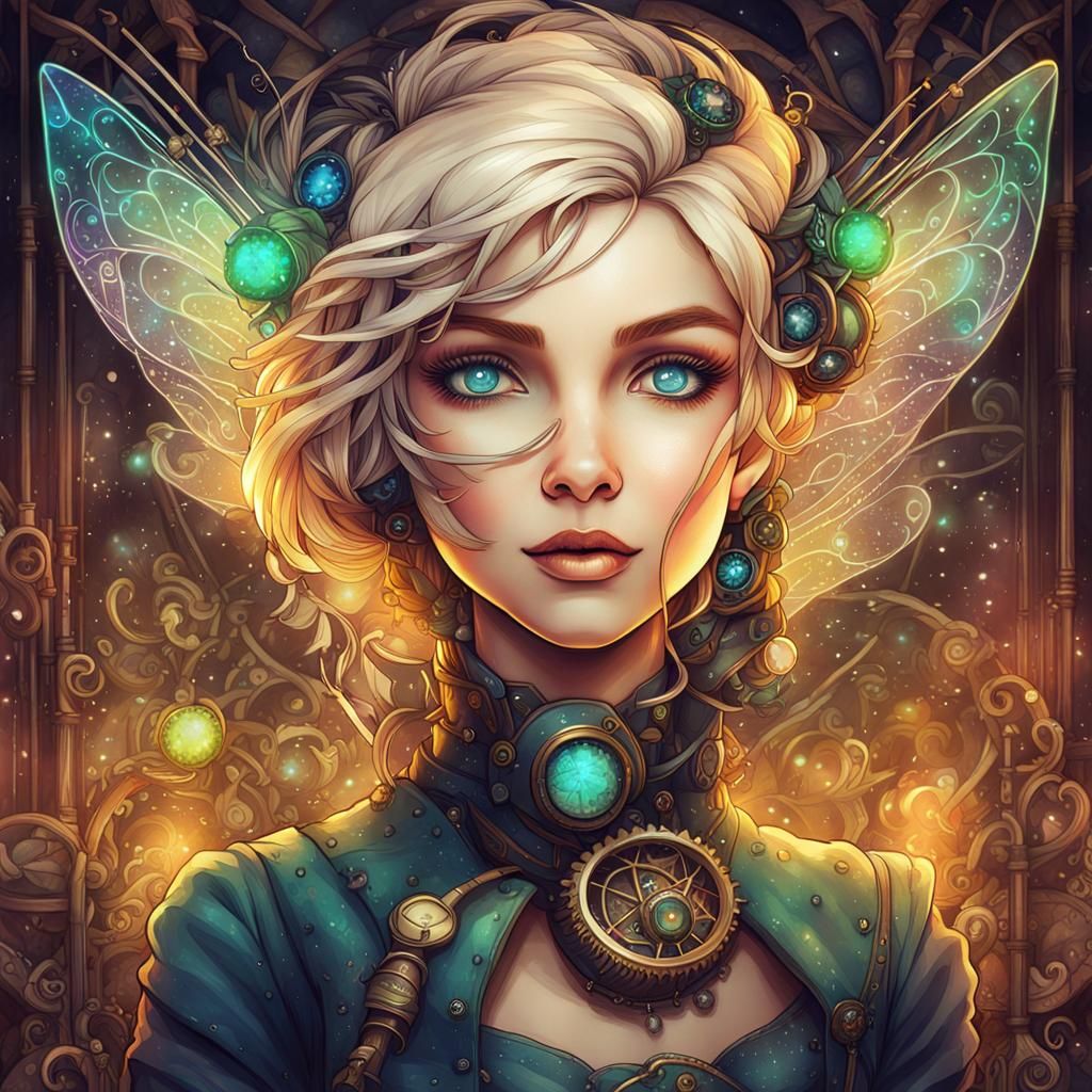 Steampunk Tinkerbell Portrait in Anna Dittman Style
