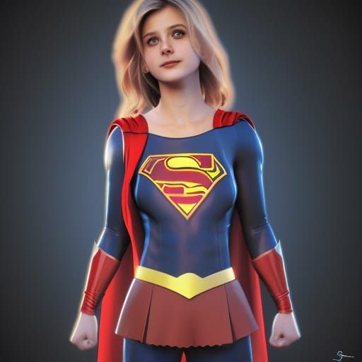 Supergirl Portrait in Manga Style by Ayano Koshiro