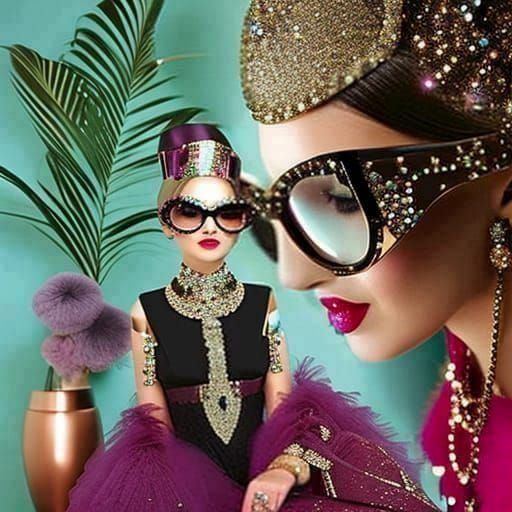 Funky Hijabi Librarian in Vintage Collage