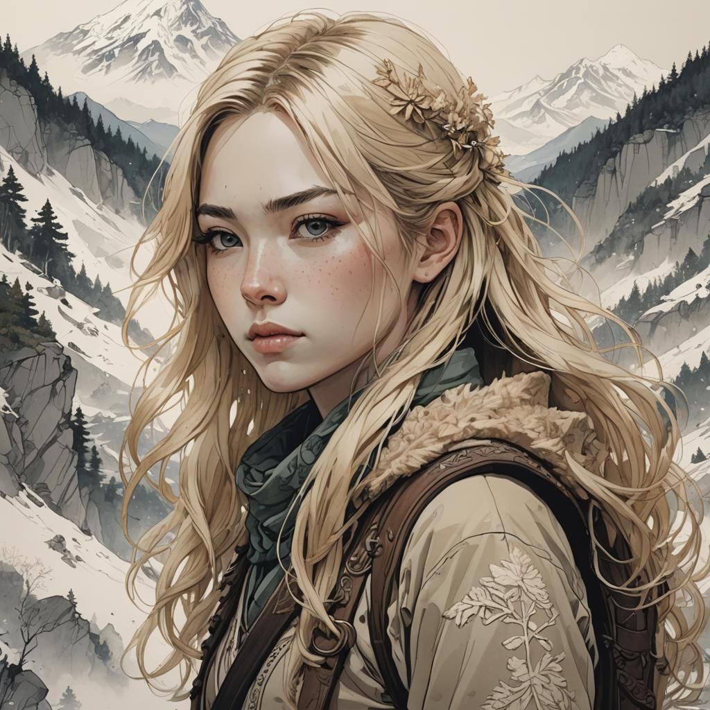 Detailed Pencil Sketch of Japanese Ranger