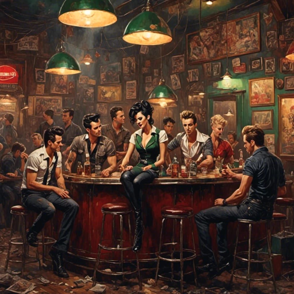 Rock Band in Post-Apocalyptic City Bar