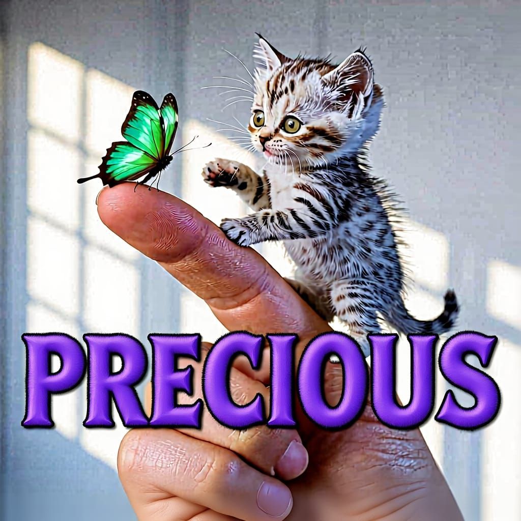 Precious Text in 3D Gothic Fur Font