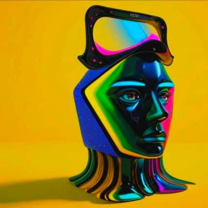 Surreal Glamour: A Vibrant CGI Masterpiece