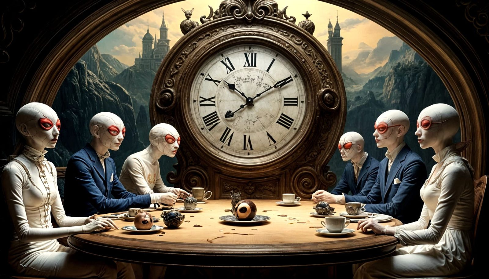 Surreal Committee Meeting: Spiderman, Dali, Egg, Kitten & Fa...