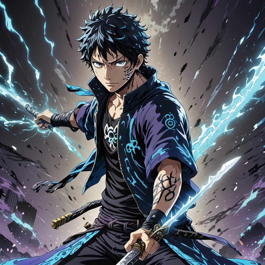 Trafalgar Law with Sword in Anime Key Visual