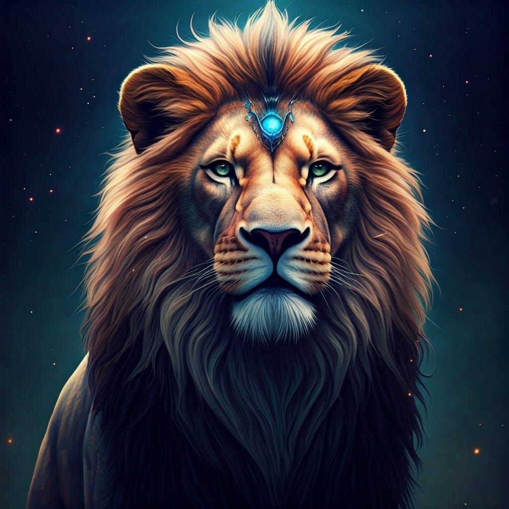 Fairy Lion: Detailed Matte Painting in 8k