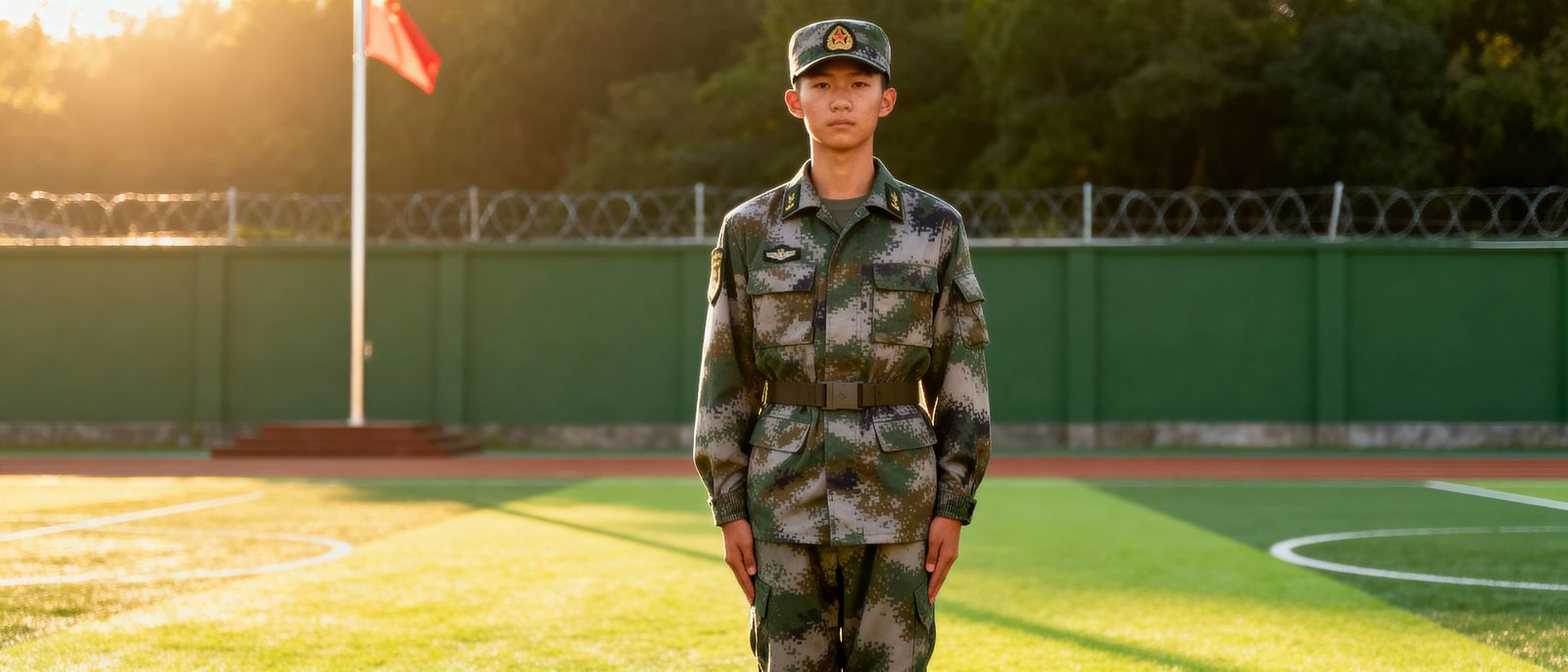 New Military Recruit Stands Ready