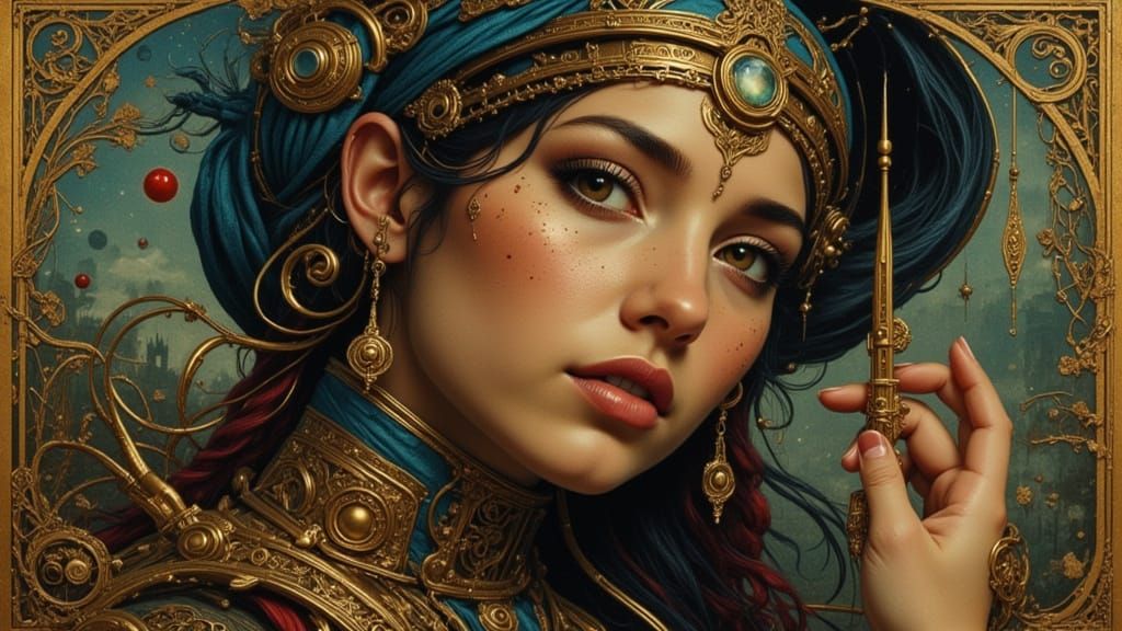 Old World Tech Concept Art in Dynamic Lighting