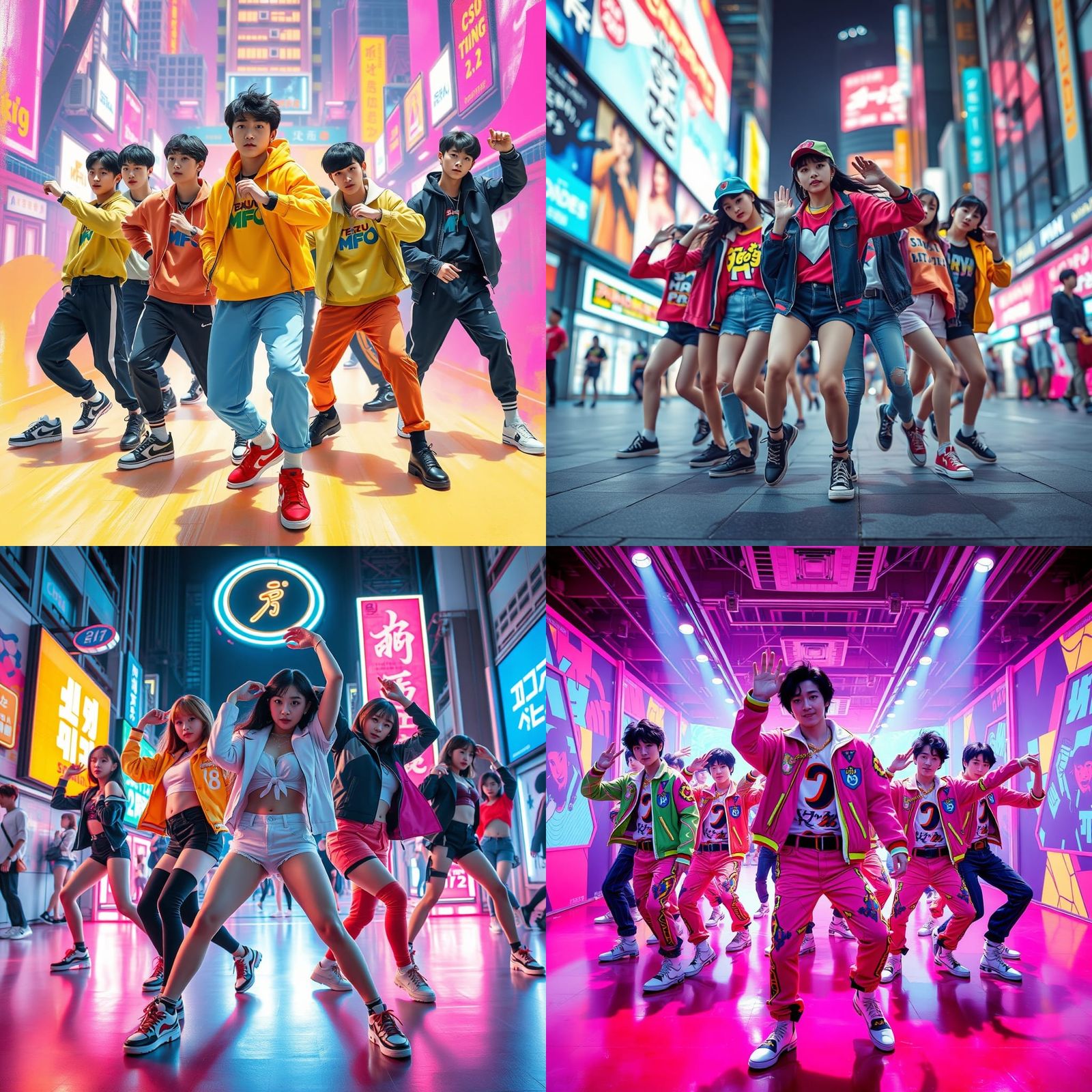 K-Pop Dancers in Motion