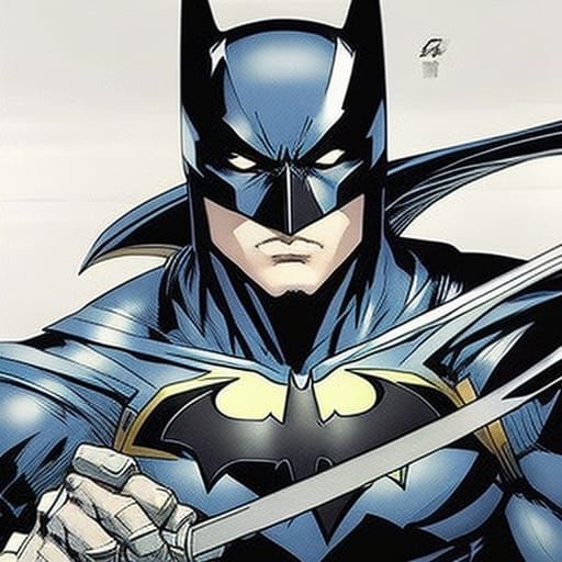 Batman in Anime-Inspired Comic Book Art