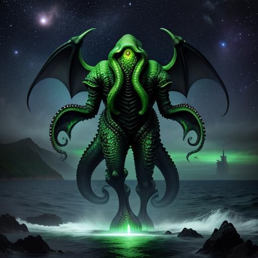 Photorealistic Cthulhu Rises as Stars Align