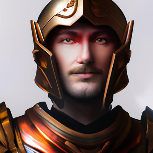 Imperial Guard Portrait in Warhammer 40k Style