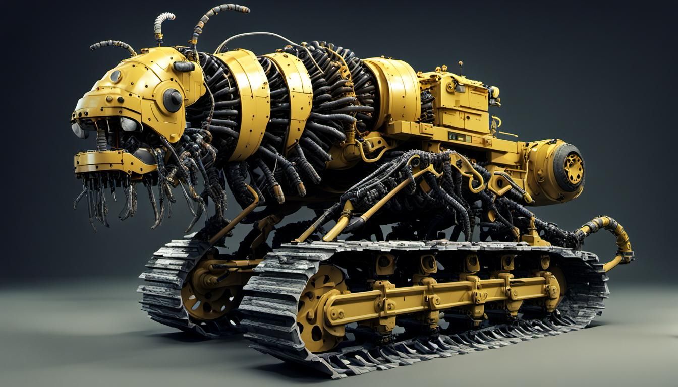 Caterpillar Mech Serpentine Construction Vehicle