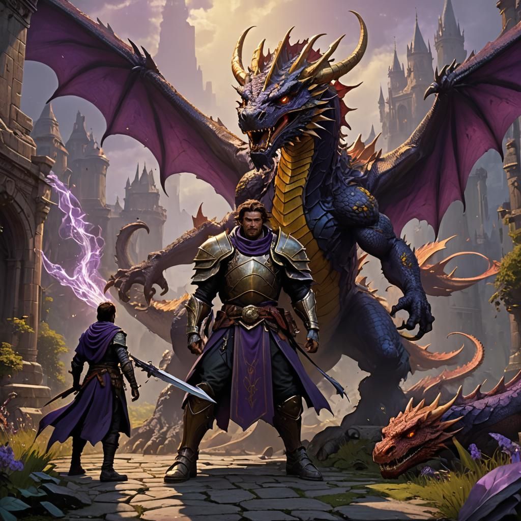 Hero vs Dragon: Dark Fantasy Concept Art