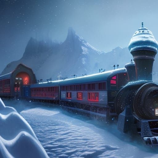 The Polar Express: Detailed Matte Painting
