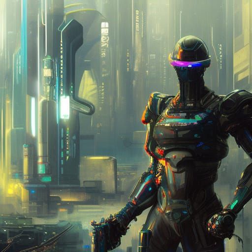 Cyberpunk Woman in Hyperdetailed Digital Art