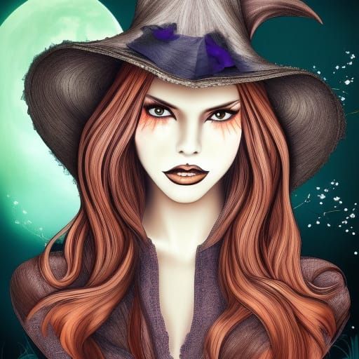 AI Generated Witchy Beauty Portrait
