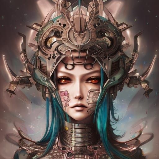 Vibrant Anime Character in Watercolour Style