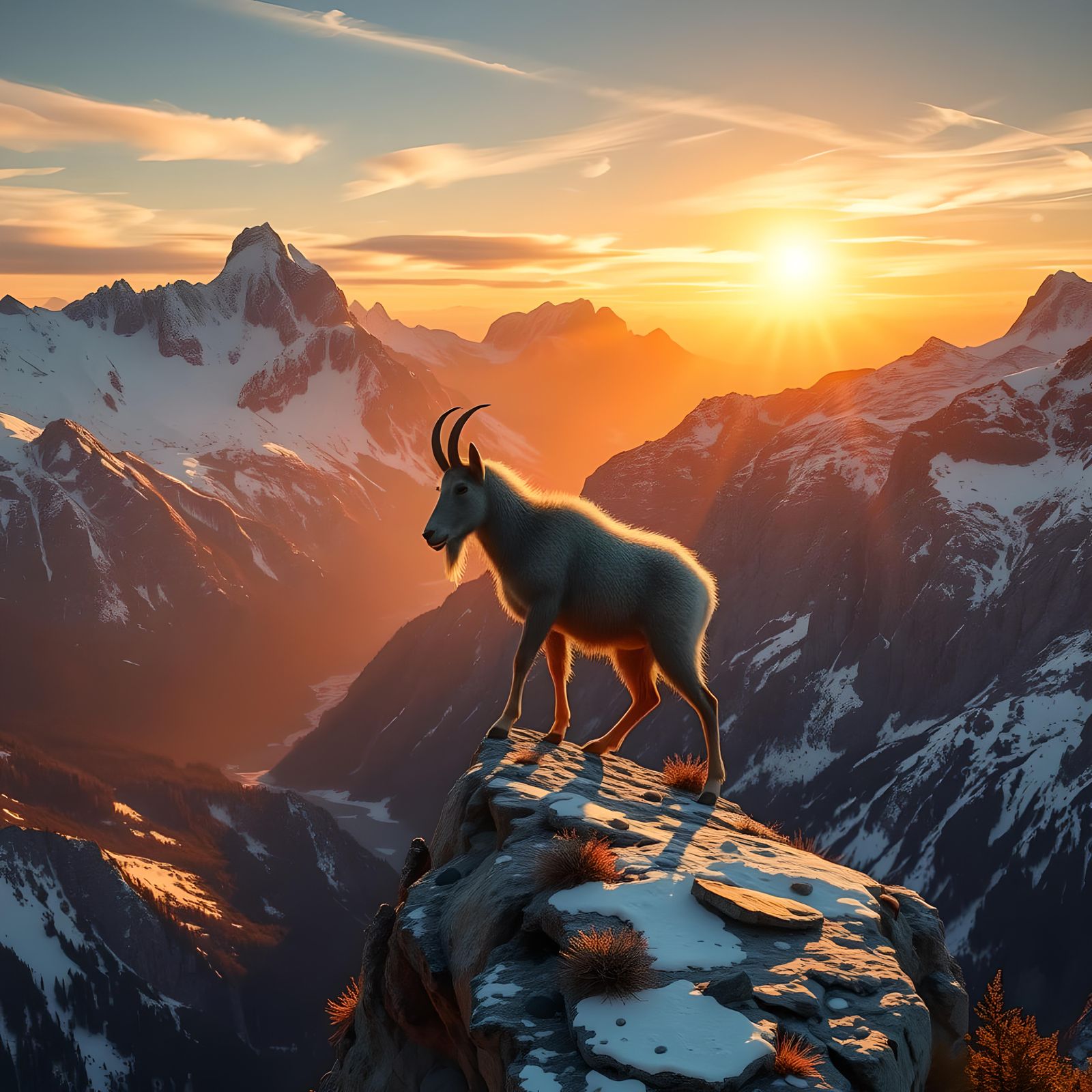 Snowcapped Mountains on Beartooth Highway, Montana