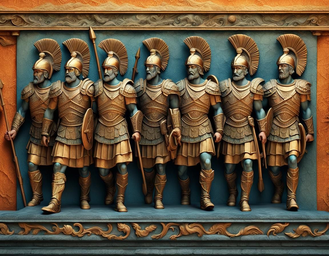 Roman Legion Triumph: Low Relief Digital Sculpture