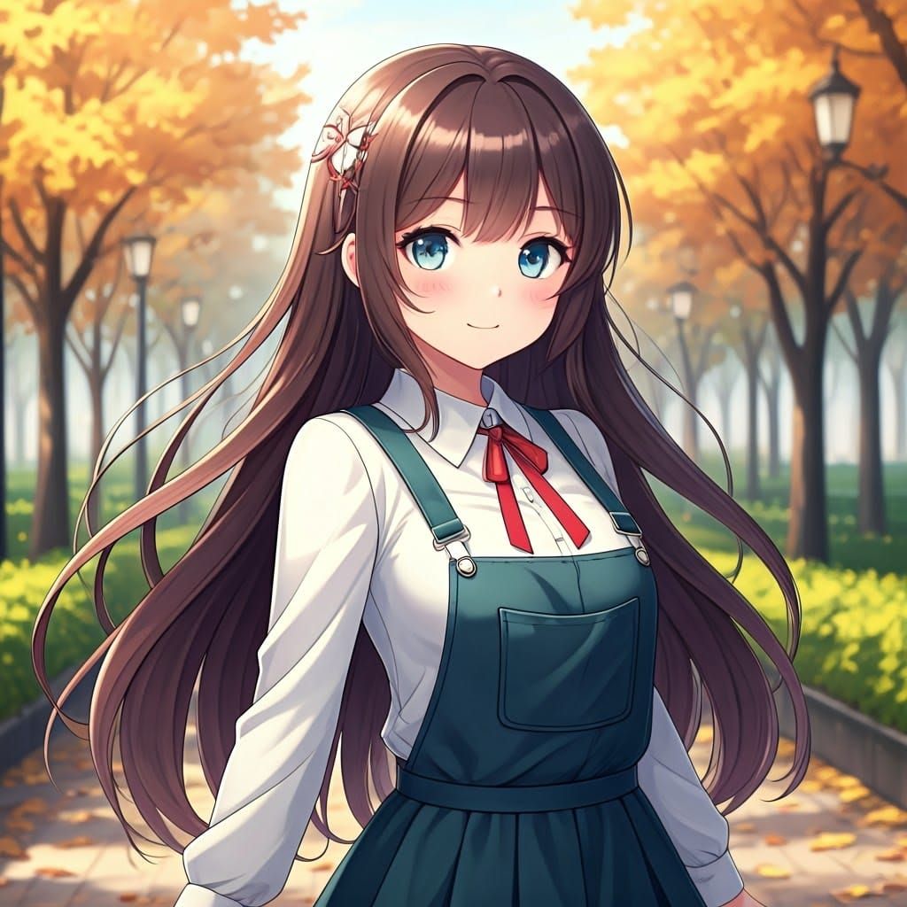 Anime Girl Posing in Heartpunk Style