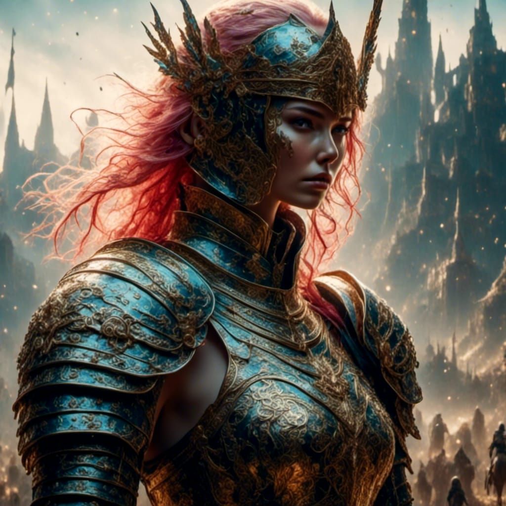 Victorious Knight After War, Back to Camera