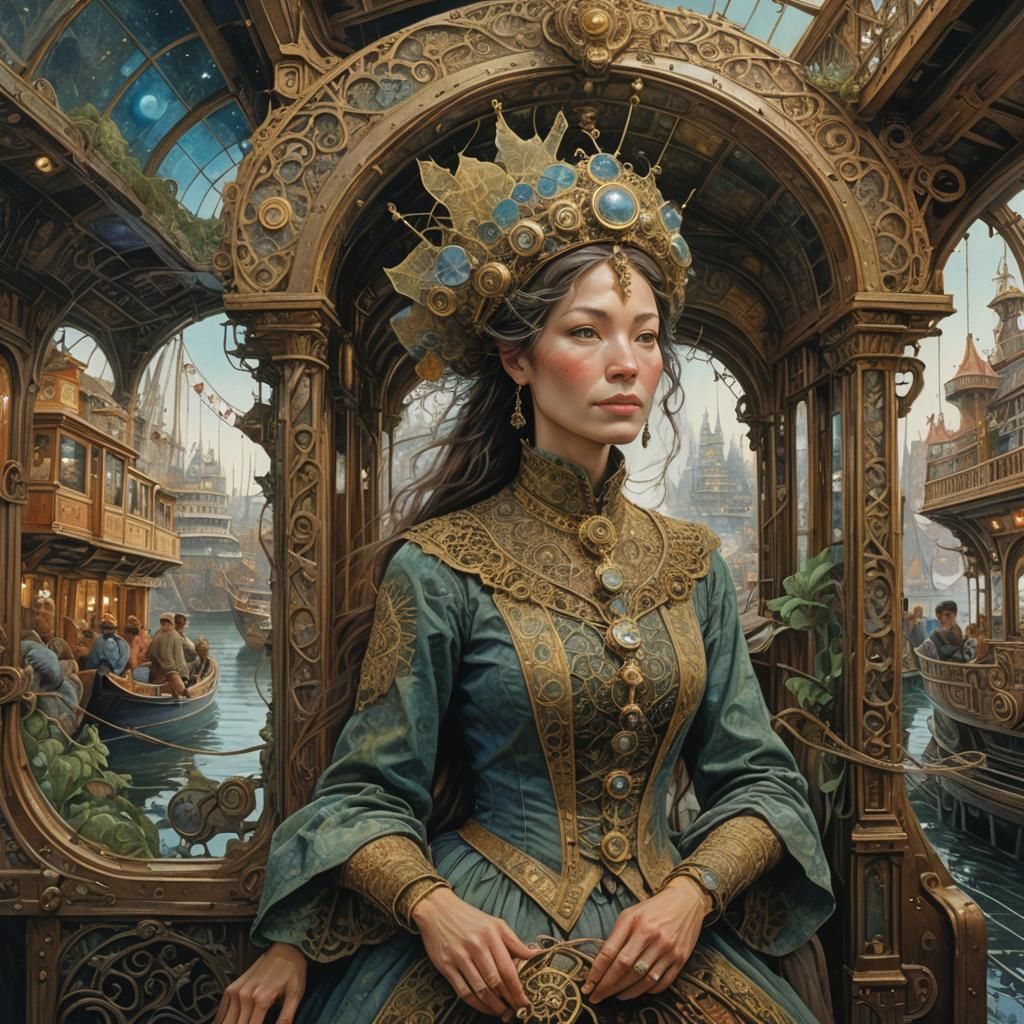 Ferrywoman in Fairyland: A Solar Punk Portrait