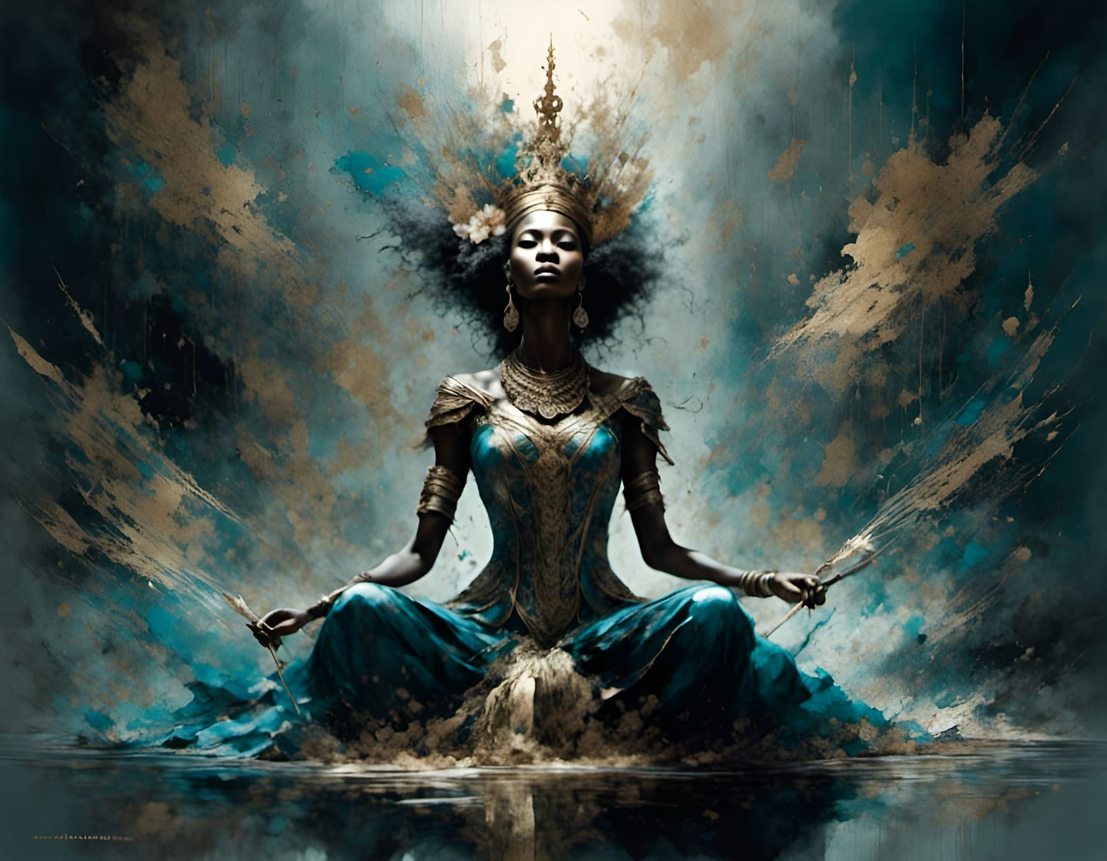 Queen in Sketch Art Style with LoRA Enhancements