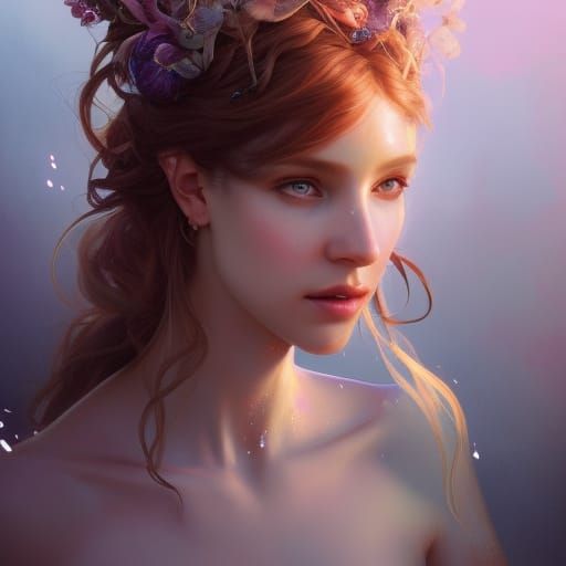 Fairy Princess Portrait in Hyperdetailed Style