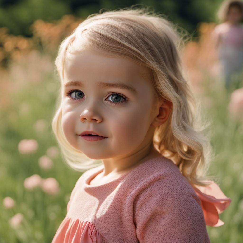 Chloë Annett as Toddler in Hyperrealistic Style