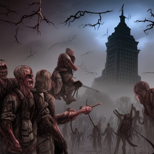 Zombie Apocalypse: Detailed Matte Painting