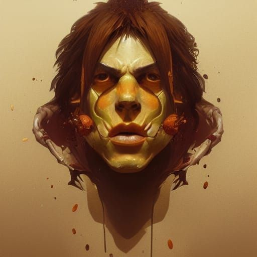 Hyperdetailed Pumpkin Man Portrait in Digital Art Style