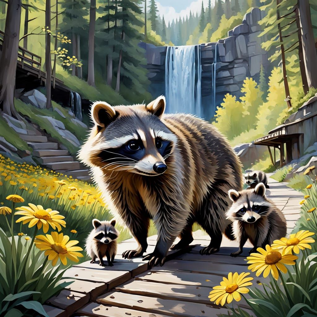 Trash pandas!! ❤️🦝❤️